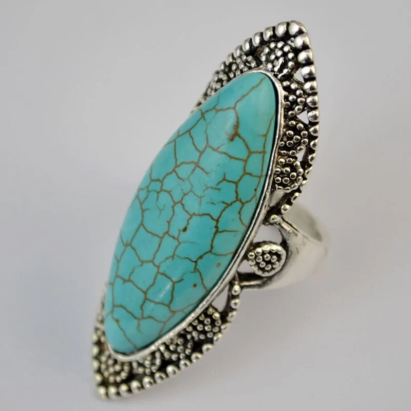 Bohemian Vintage Big Stone Ring