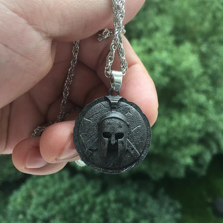 Vintage Spartan Shield Pendant